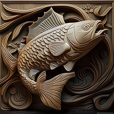 3D model st London shubunkin fish (STL)